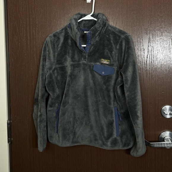 LL Bean Snap Hi-Pile Fleece Pullover - Picture 1 of 4